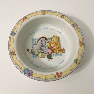 2001 Disney Royal Doulton Winnie the Pooh Baby Bowl Eeyore and Piglet Honey